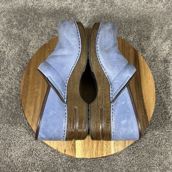Dansko Professional Women’s Sz 42 Blue Leather Nursing Healthcare Clogs Used - Picture 7 of 11